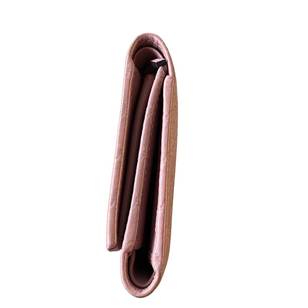 Gucci Pink GG Guccissima Leather Tri Fold Wallet Certificate of Authenticity - Picture 5 of 14